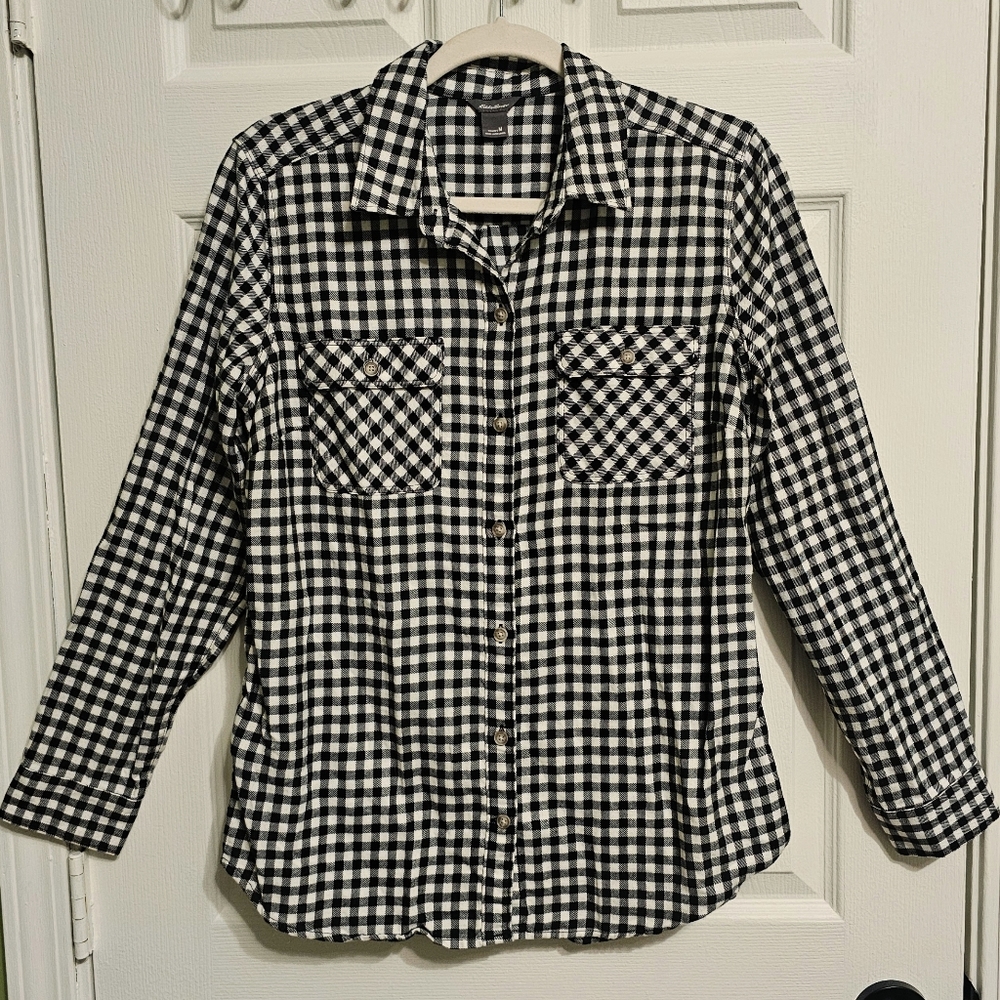 Eddie Bauer Gingham Flannel. Size: Medium.